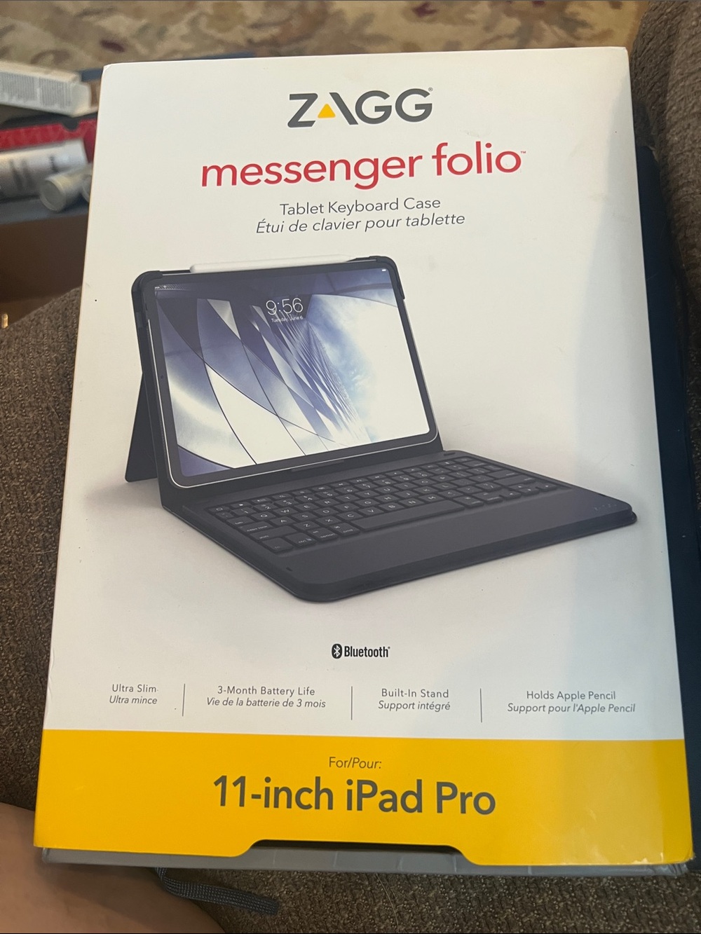 ZAgg Messenger Folio Keyboard Case for 11-inch iPad Pro - Black